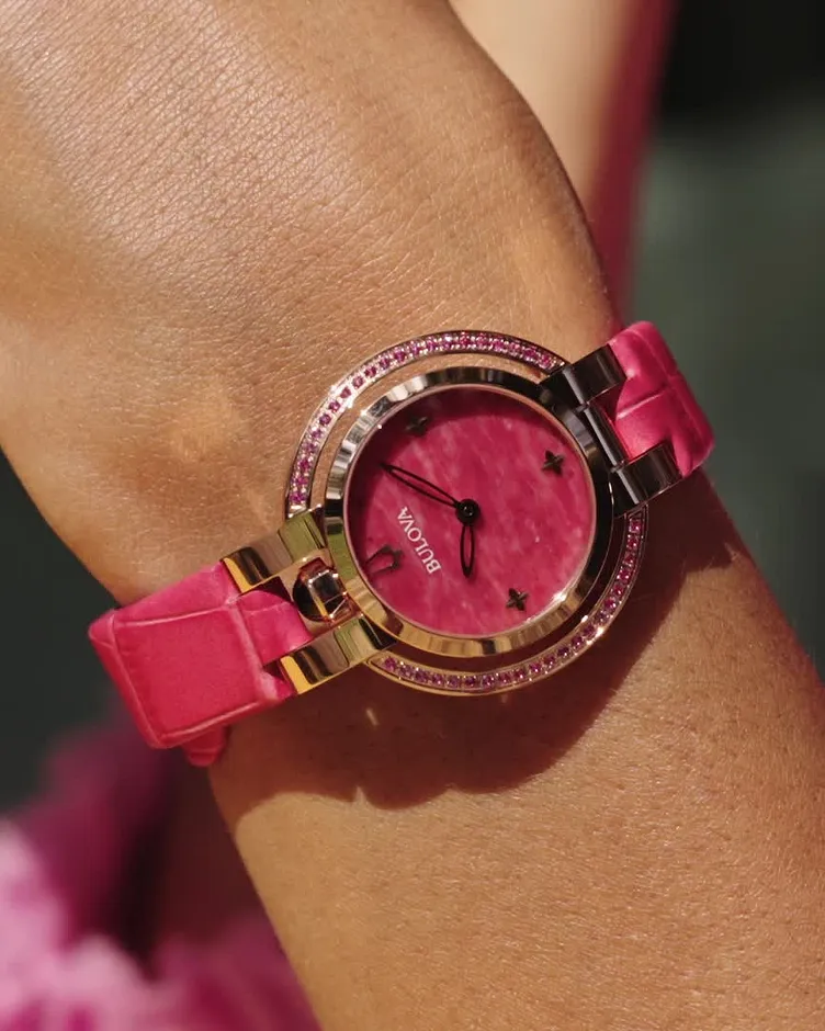 Pink Dial Leather Strap Rubaiyat Spring 97R103 | Bulova Pink Dial Leather Strap Rubaiyat Spring 97R103 | Bulova